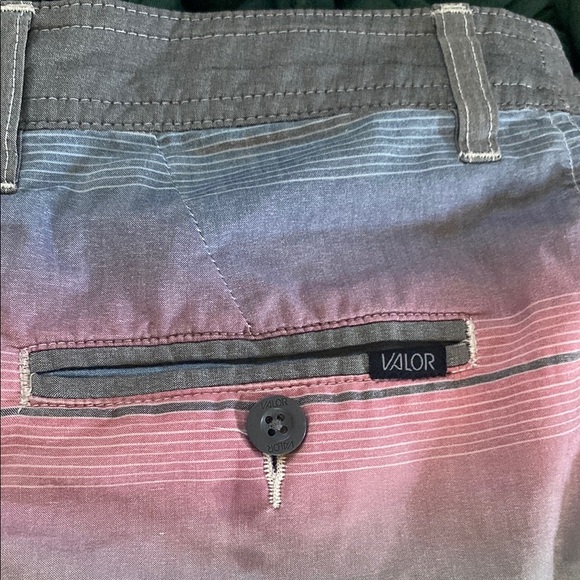 Vapor Kids' Striped Swim Trunks - Pink, Gray, and White - Picture 6 of 7